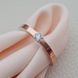 Серебряное кольцо с золотыми вставками и маленьким белым цирконом