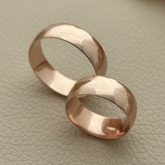 Обручальные кольца серебряные с позолотой классические широкие пара