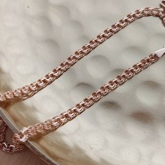 Золотой браслет плетения Бисмарк суперлегкий 22 см