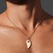 Підвіска золота Половинки серця унісекс гладка полірована поверхня