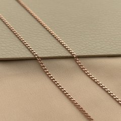 Цепочка серебряная с позолотой на шею плетения Панцирь тонкий 60 см