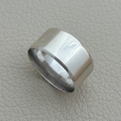 Серебряное обручальное кольцо американка широкое гладкое
