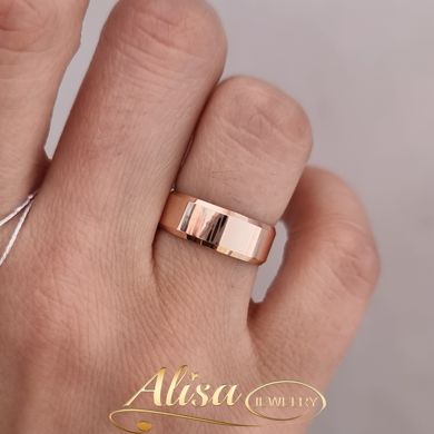 Серебряные обручальные кольца с позолотой гладкие американка пара