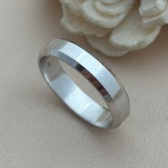 Обручальное кольцо серебряное американка гладкое тонкое классическое
