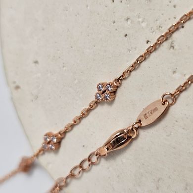 Браслет золотой женский с камнями фианитами
