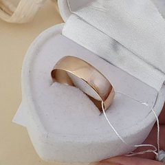 Обручальное кольцо золотое классическое тонкое гладкое Европейка 6 мм