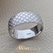 Серебряное обручальное кольцо с родированием и геометрическим орнаментом Американка