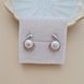 Сережки срібні класичні з перлами та фіанітами