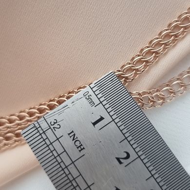 Золотой браслет Венеция цепочка на руку ручное плетение 23 см