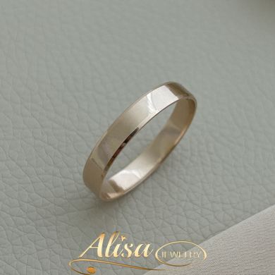 Обручальное кольцо золотое классическое тонкое гладкое Европейка 4 мм