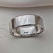 Обручка біле золото гладка Американка широка 7 мм