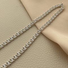 Ланцюжок срібний Арабський бісмарк з білим камінням супер легкий