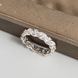 Серебряное кольцо женское с белыми фианитами разной формы