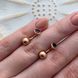 Серьги золотые джеккеты бусины и круги с черной эмалью