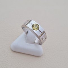 Перстень із білого золота з круглими сапфірами чоловічий