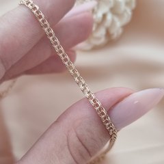 Ланцюжок золотий ручного плетіння Бісмарк плоский 50 см