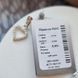 Подвес серебряный Сердечко с золотой вставкой и маленькими белыми фианитами