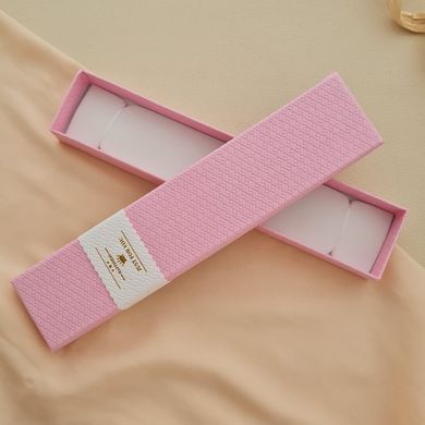 Коробочка для браслетів і ланцюжків прямокутна рожева довга
