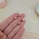 Серьги вкрутки золотые с ажурным и гладким золотыми шариками