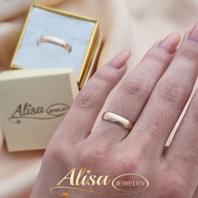 Обручальные кольца золотые гладкие Европейка классические пара 4 мм