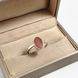 Серебряное кольцо женское с золотыми напайками и коричневым авантюрином
