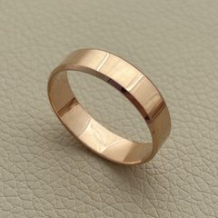 Обручальное кольцо серебряное с позолотой классическое гладкое американка