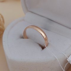 Обручальное кольцо золотое классическое тонкое гладкое Европейка 3 мм