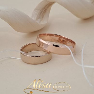 Обручальные кольца серебряные с позолотой Американка пара