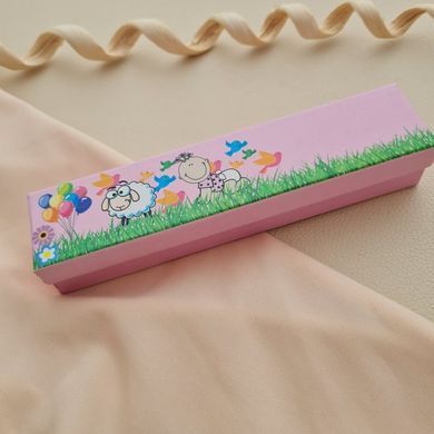Коробочка для браслетів дитяча прямокутна рожева