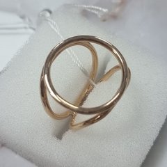 Золотое кольцо перстень Круг из тоненького профиля минималистичное без камней